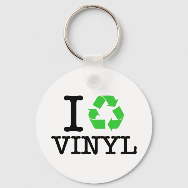 I Återvinna Vinyl Nyckelring (Framsida)