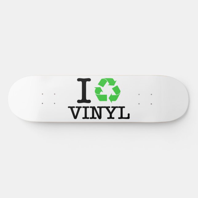 I Återvinna Vinyl Old School Skateboard Bräda 21,6 Cm (Horz)