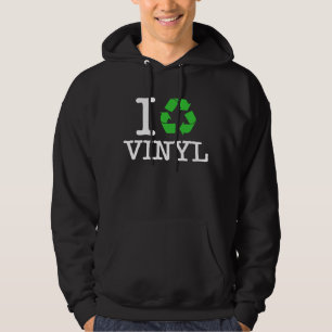 I Återvinna Vinyl Sweatshirt Med Luva