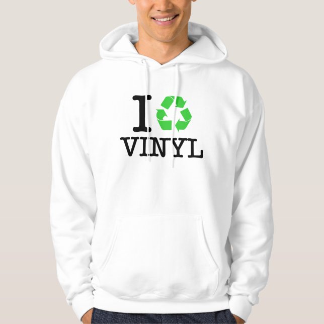 I Återvinna Vinyl Sweatshirt Med Luva (Framsida)