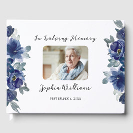 I att älska Memory Blåa blommor Gästböcker