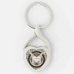 I att älska minne twisted heart silverfärgad nyckelring