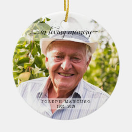 I att älska minnesbegravningsympati julgransprydnad keramik
