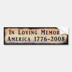 I att älska minnet Amerika 1776 - 2008 Bildekal