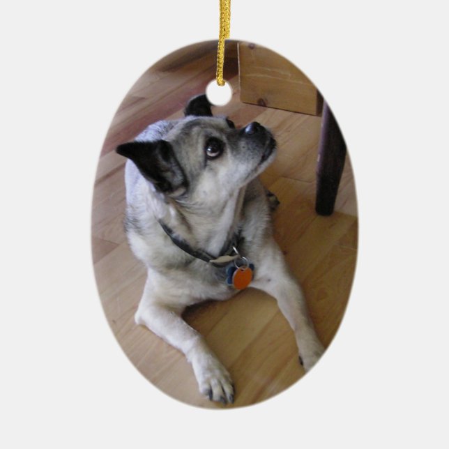 I att älska minnet (chien) julgransprydnad keramik (Framsidan)