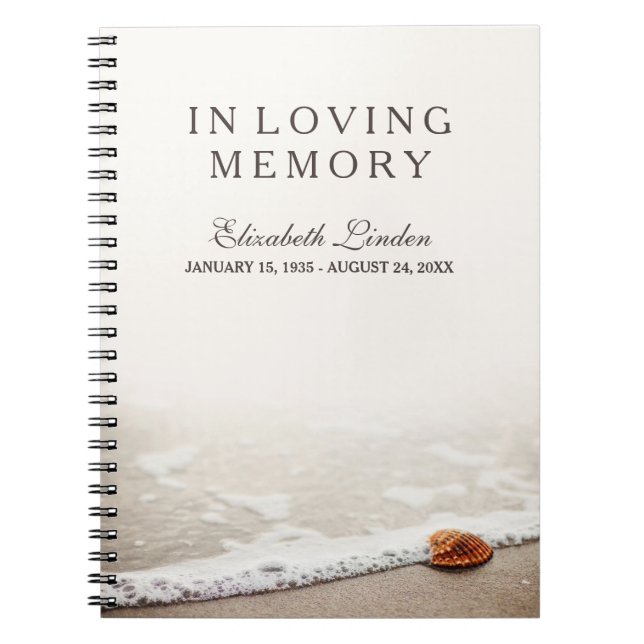 I att älska stranden för Guestbook | för minne | Anteckningsbok (Framsidan)