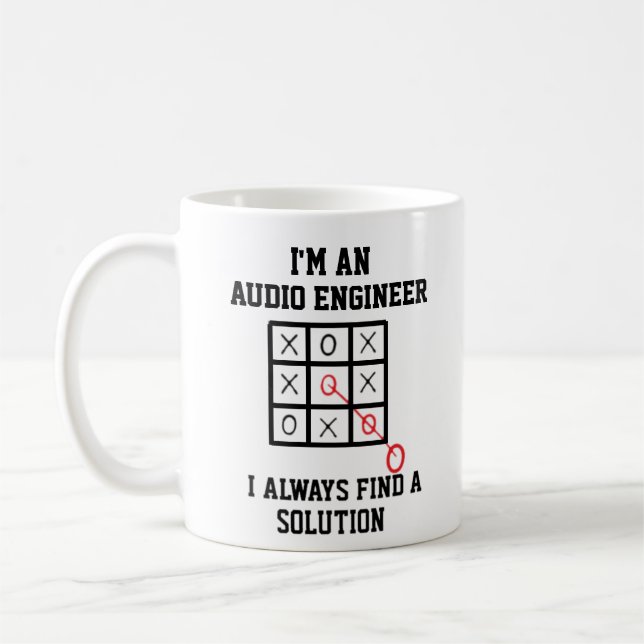 I Audio Ingenjör hittar jag alltid en lösning Mugg (Vänster)