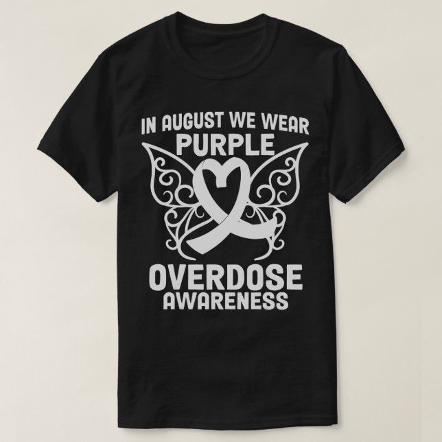 I augusti 2010 Bära vi Lila Internationell överdos T Shirt (Design framsida)