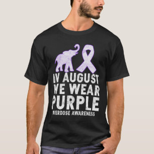 I augusti Bära Lila överdosering Medvetenhet om öv T Shirt