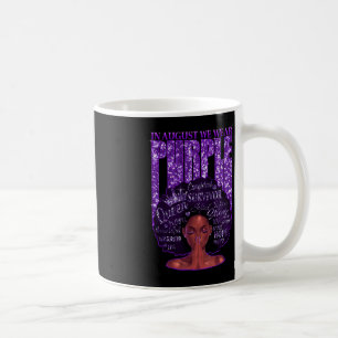 I augusti Bära vi Lila Black Woman Aforo överdoser Kaffemugg