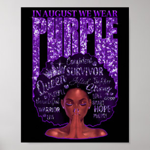 I augusti Bära vi Lila Black Woman Aforo överdoser Poster