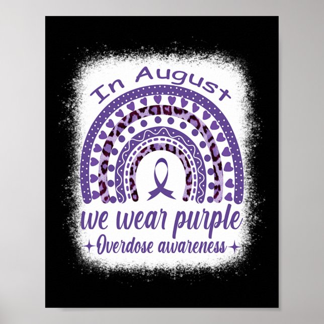 I augusti Bära vi Lila  Rainbow Overdose Awarenes Poster (Framsidan)
