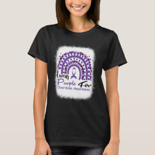 I augusti Bära vi Lila Rainbow Overdose Awarenes T Shirt