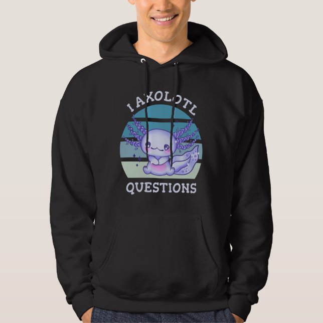 I axolotfrågor hoodie (Framsida)