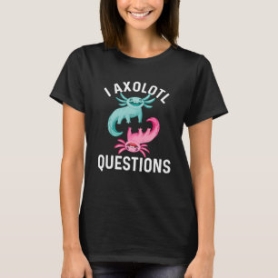 I Axolotl Frågar Fish Cute Kawaii Kids Manar Retr T Shirt