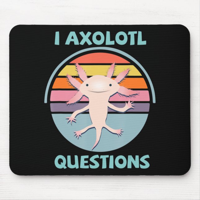 I Axolotl Frågar Kawaii Anime Axolotl Gift Adul Musmatta (Framsidan)