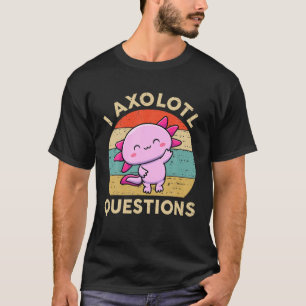 I Axolotl Frågar Kids Blue Salamander Plush Axo T Shirt