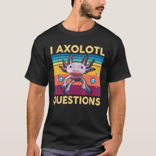 I Axolotl Frågar Kids Cute Axolotl Ungdom T Shirt