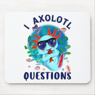 I Axolotl-frågorna, Cute Axolotl Blue Kawaii Musmatta