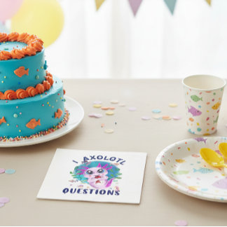 I Axolotl-frågorna, Cute Kawaii-Rosan Amphibian Pappersservett