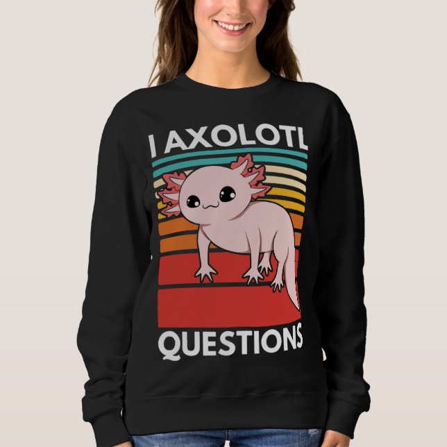 I Axolotl Questions Cute Youth Kids Retro 90s Vint T Shirt (Framsida)