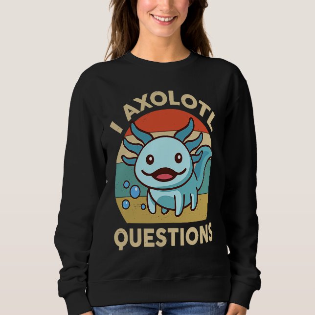 I Axolotl Questions  Kids Retro  Cute Axolotl T Shirt (Framsida)