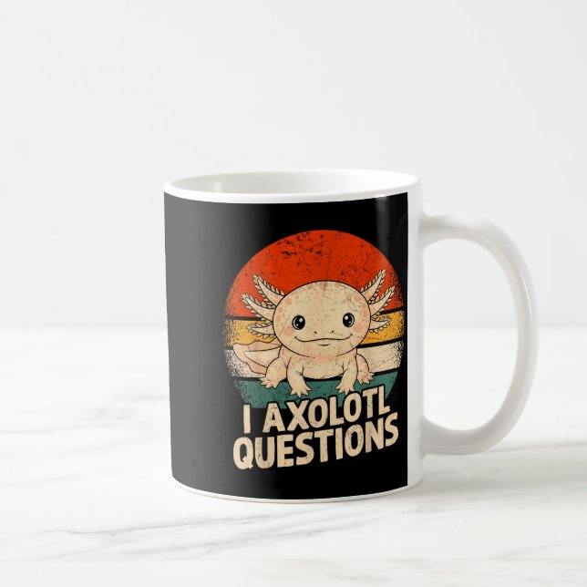 I Axolotl Questions Shirt Adults Youth Kids Retro  Kaffemugg (Höger)