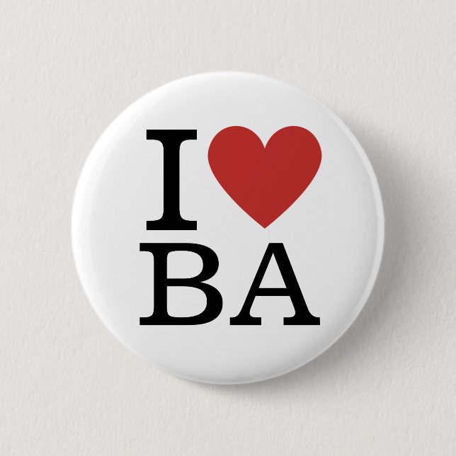 I ❤️ BA Business Analytics Employee ANPASSNINGSBAR Knapp (Framsida)