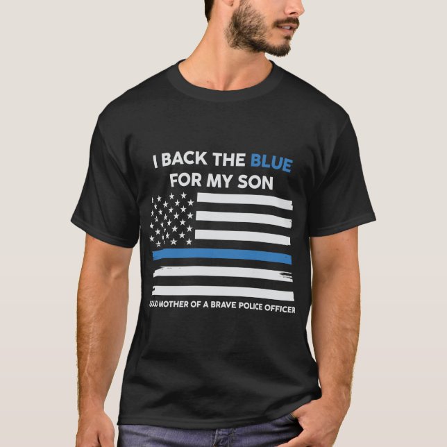 I-Back-the-Blue-For-my-son T Shirt (Framsida)