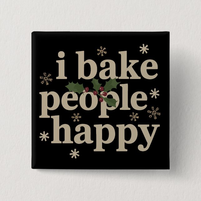 I Bake People Lycklig Cuptårta & Cookie Baking Cre Knapp (Framsida)