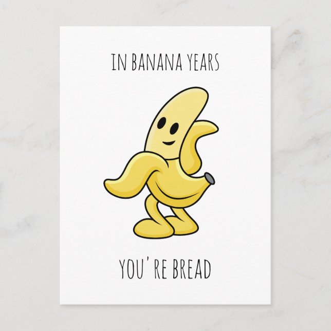 I Banana Years Funny Birthday Gift Helg Vykort (Framsida)