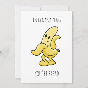 I Banana Years Funny Birthday Gift Inbjudningar