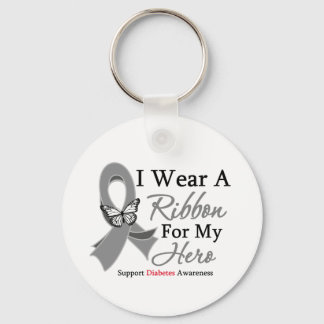 I Bära A Ribbon HERO Diabetes Nyckelring