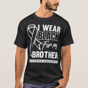 I Bära Black for my Brother Melanoma Skin Cancer A T Shirt