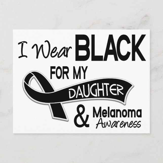 I Bära Black for My Dotter 42 Melanoma Vykort (Framsida)
