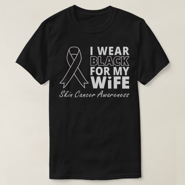 I Bära Black for My Maka Shirt Melanoma Awareness T (Design framsida)