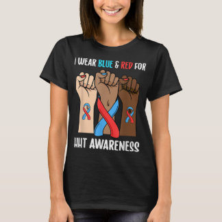 I Bära Blue and Red for HT Awareness T Shirt