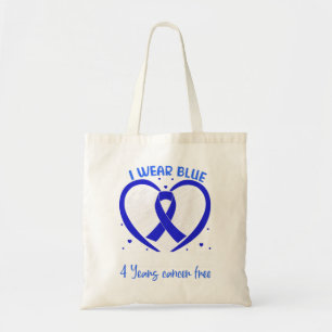 I Bära Blue Colon Cancer Survivor Gifts 4 Years Ca Tygkasse