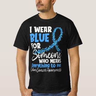 I Bära Blue Colorectal Cancer Colon Cancer Blue T Shirt