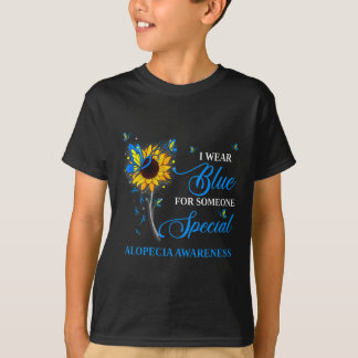 I Bära Blue for Alopecia Awareness Solros 1 T Shirt