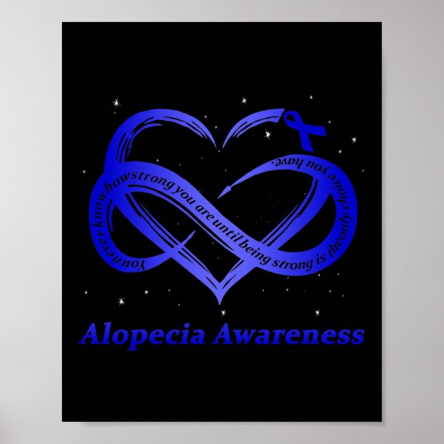 I Bära Blue for Alopecia Awareness Warrior Poster (Framsidan)
