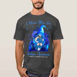 I Bära Blue for Autism Awareness Accstand T Shirt