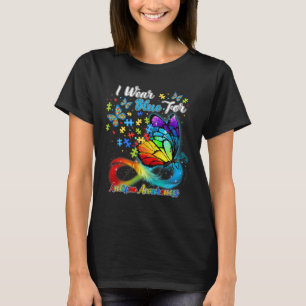 I Bära Blue for Autism Awareness Monte Butterfly C T Shirt
