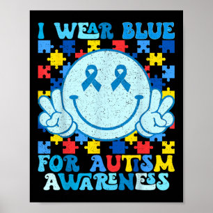 I Bära Blue for Autism Awareness Month Manar Women Poster