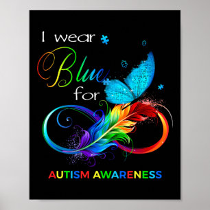 I Bära Blue for Autism Awareness Month Manar Women Poster