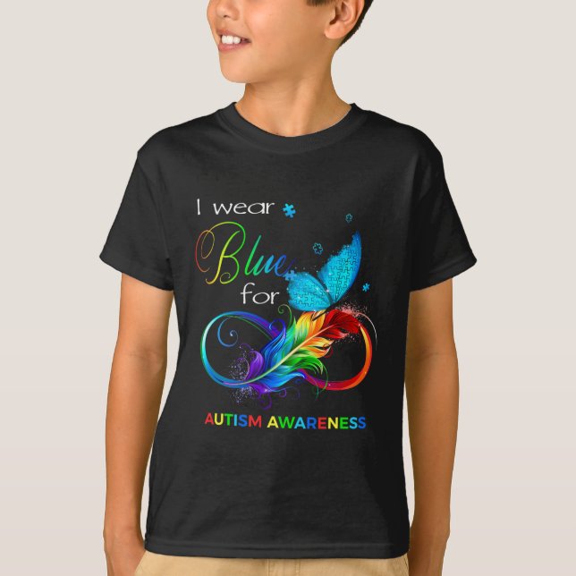 I Bära Blue for Autism Awareness Month Manar Women T Shirt (Framsida)