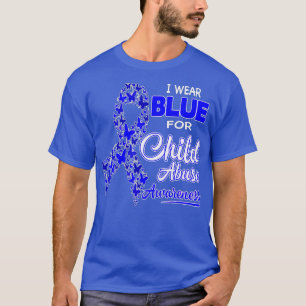 I Bära Blue for Child Abuse Awareness T Shirt