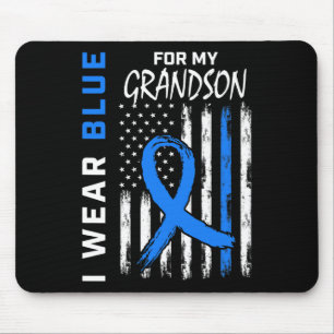 I Bära Blue For Grandson Diabetes Awareness Flagga Musmatta