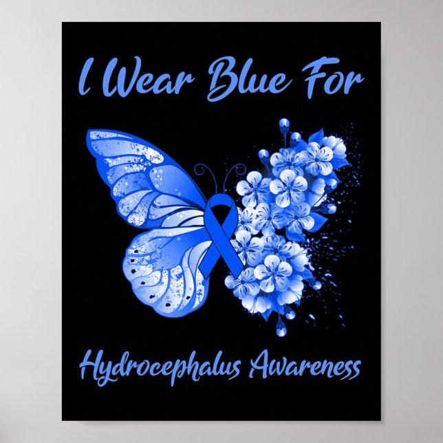 I Bära Blue for Hydrocephalus Awareness Poster (Framsidan)