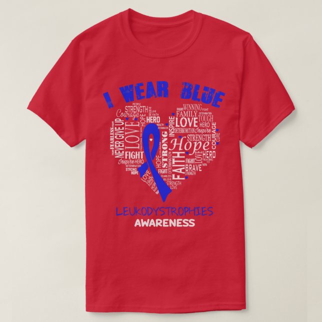 I Bära Blue for Leukodystrophies Awareness Faith H T Shirt (Design framsida)